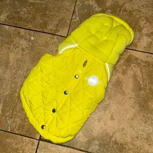 Bright Yellow Quilted vest for Small Dogs